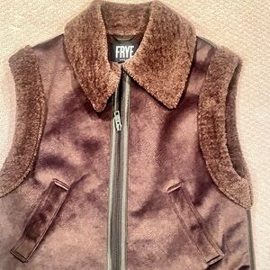 Frye Chocolate Shearling Vest